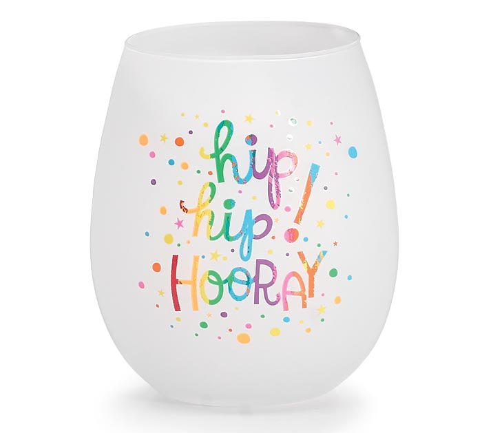 Hip Hop Hooray Stemless Glass