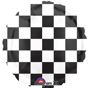 17" Checkered Flag Foil Balloon