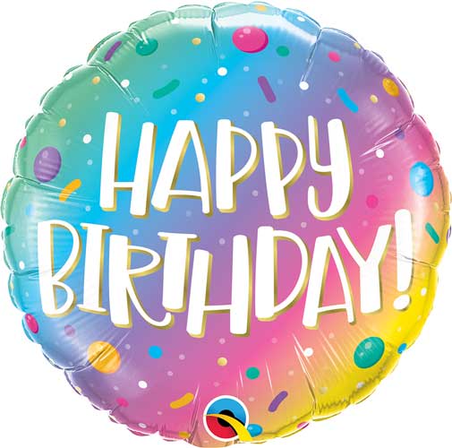 18" HBD Sprinkles Foil Balloon