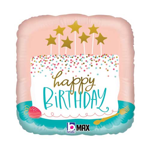 18" HBD Confetti Cake Balloon