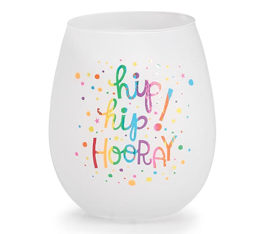 Hip Hop Hooray Stemless Glass