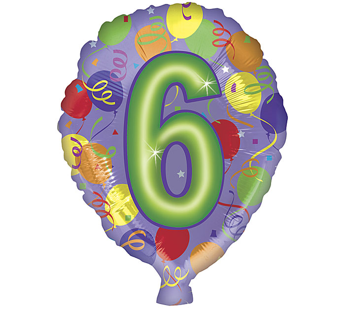 18" Number HBD Foil Balloon