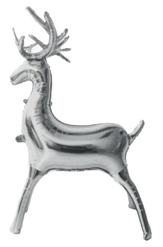 34" Silver Reindeer Shaped Balloon