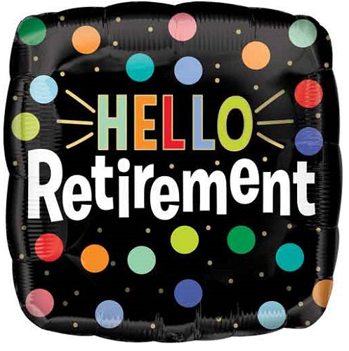 17" Hello Retirement Balloon