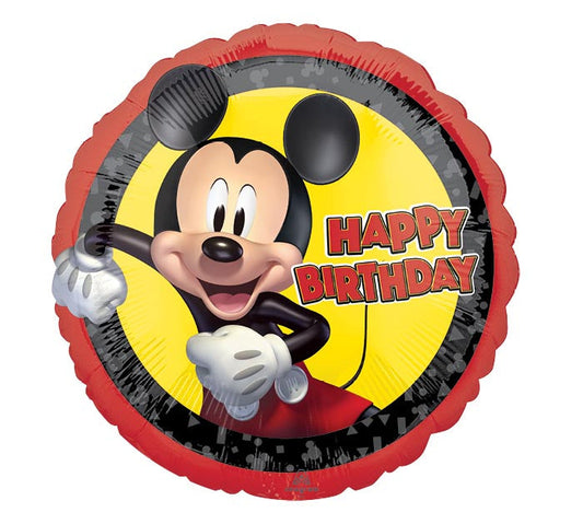 17" HBD Mickey Foil Balloon