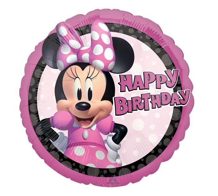 17" HBD Minnie Mouse Balloon