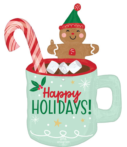 31" Christmas Mug Foil Balloon