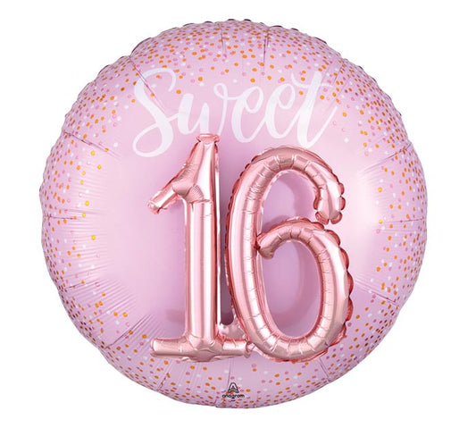 36" Sixteen Blush Foil Balloon