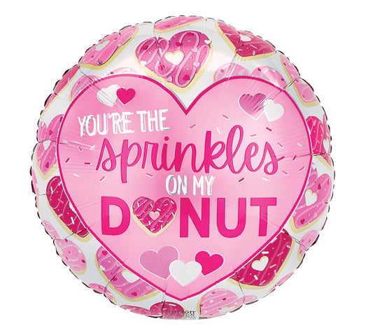 17" Sprinkle Donut Foil Balloon