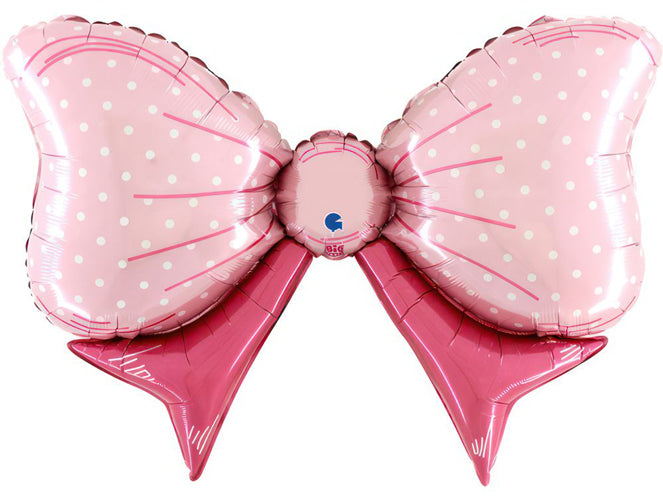 35" Pink Bow Shape Foil Balloon