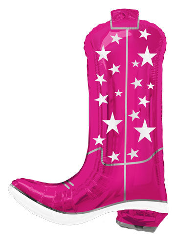 26" Cowgirly Boot Shape Foil Balloon