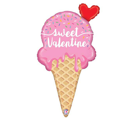 35" Valentine Ice Cream Balloon