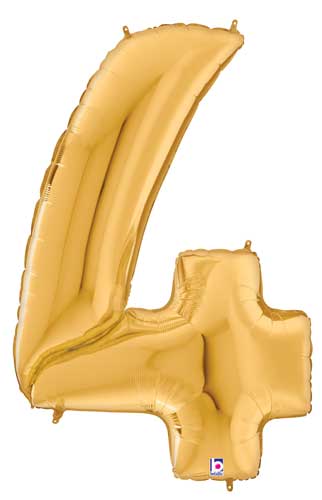 64" Gold Number Foil Balloon