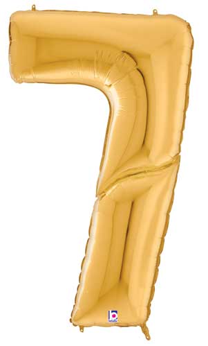 64" Gold Number Foil Balloon