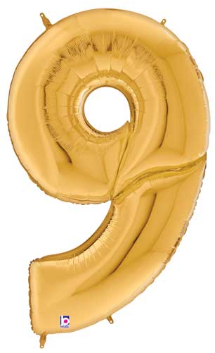 64" Gold Number Foil Balloon