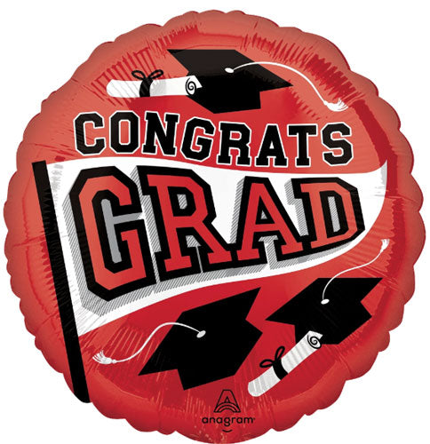 17" Congrats Grad Red Balloon
