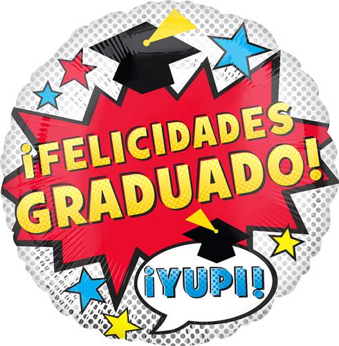 17" Felicidades Graduado Dots Balloon