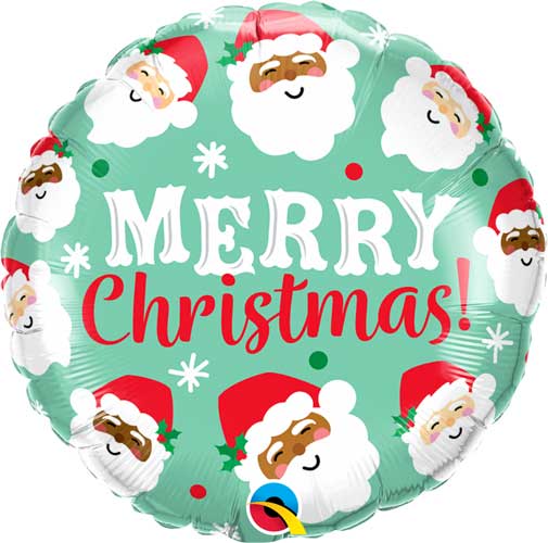 18" Ho Ho Ho Santas Foil Balloon