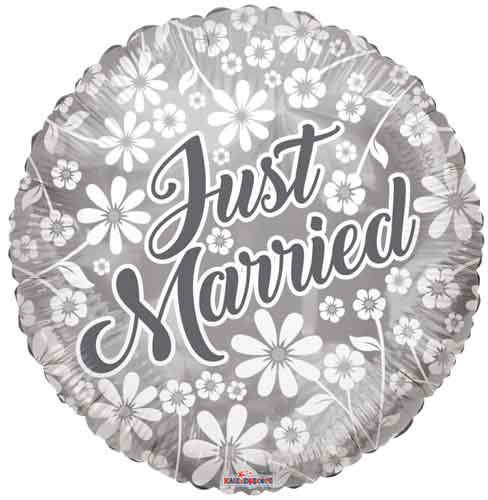 18" Married Flowers Foil Balloon