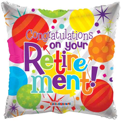 18" Retire Congrats Foil Balloon