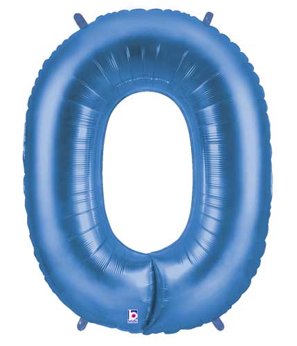 34" Assorted Blue Number Foil Balloon