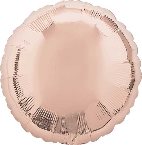 17" Rose Gold Round Foil Balloon
