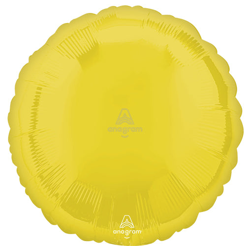 17" Vibrant Yellow Round Balloon