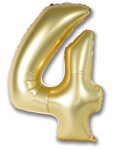 40" Chrome Gold Number Balloon