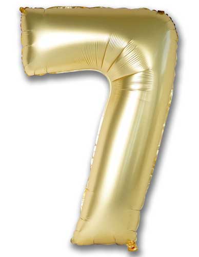 40" Chrome Gold Number Balloon