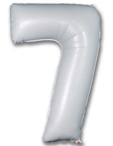 40" Satin White Number Balloon