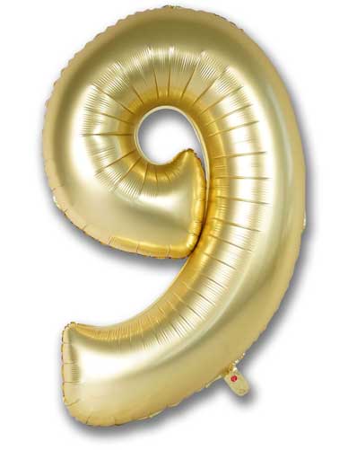 40" Chrome Gold Number Balloon