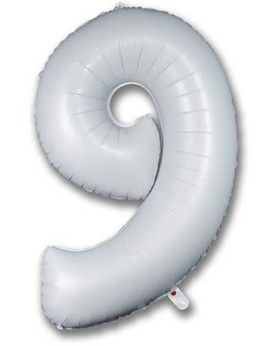 40" Satin White Number Balloon