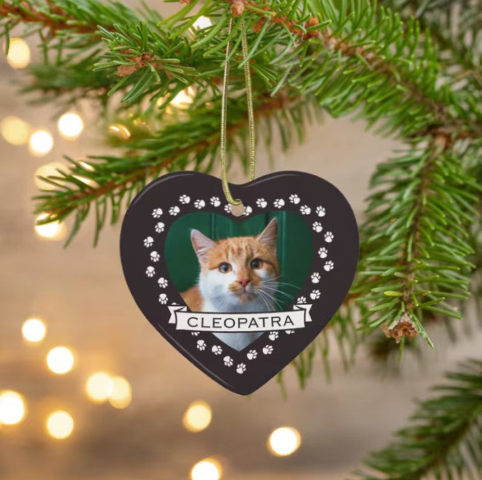 Paw Heart Ceramic Ornament