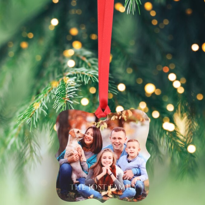 Photo Square Metal Ornament