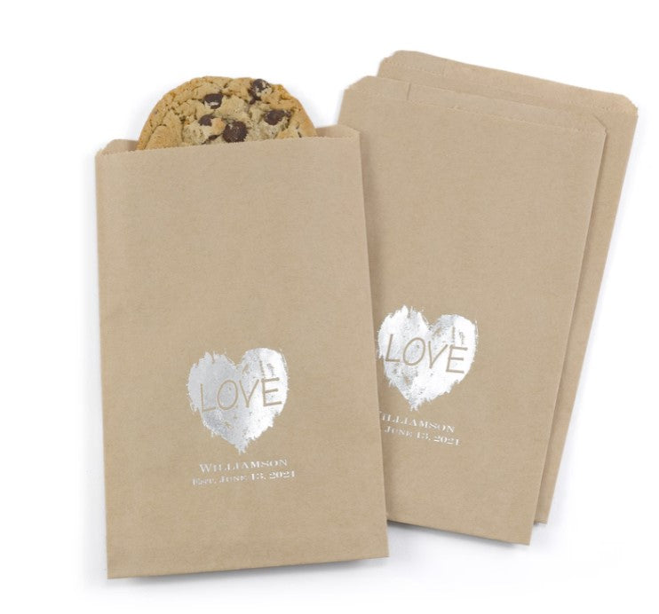 Brush Love Personalized Kraft Treat Bags