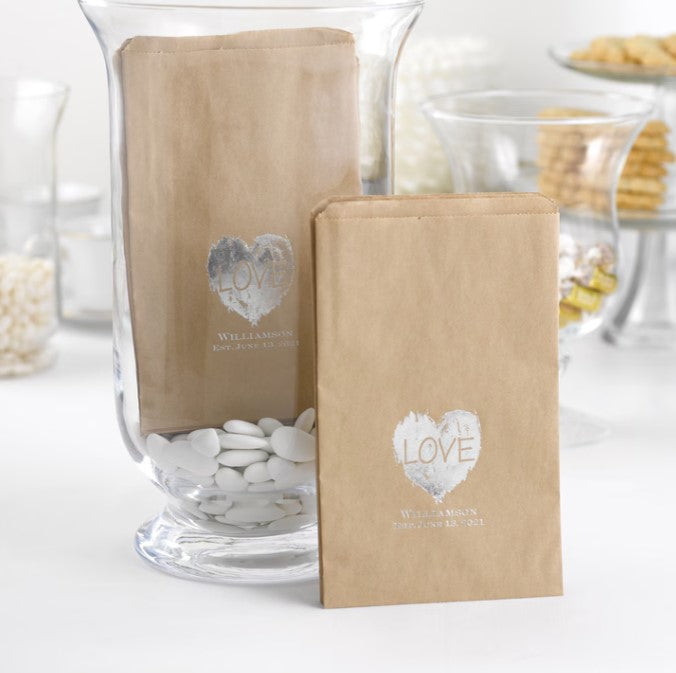 Brush Love Personalized Kraft Treat Bags