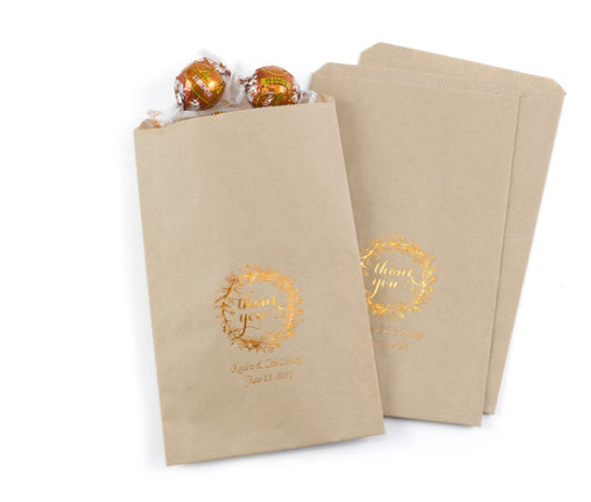 Rustic Personalized Kraft Treat Bags