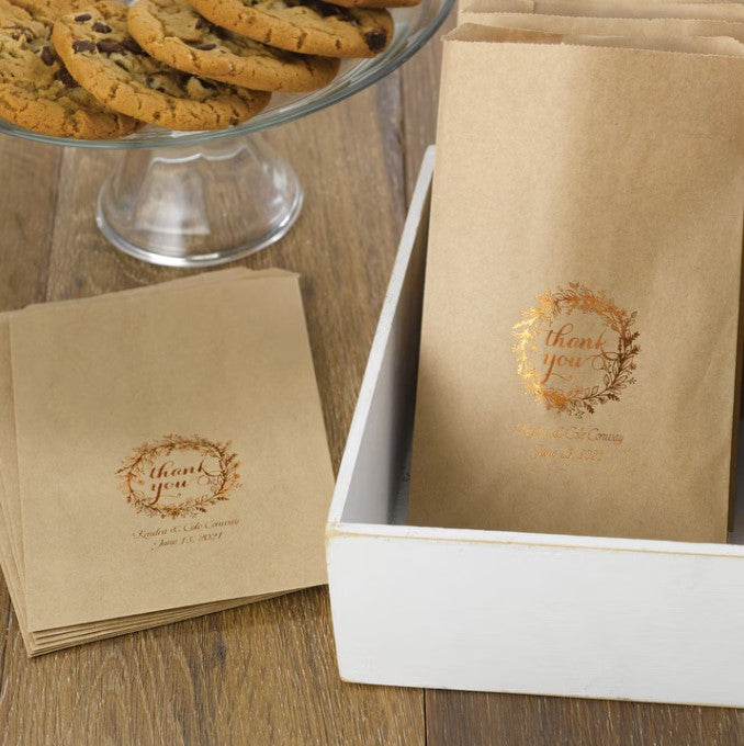 Rustic Personalized Kraft Treat Bags