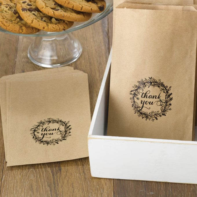 Rustic Wreath Kraft Treat Bags