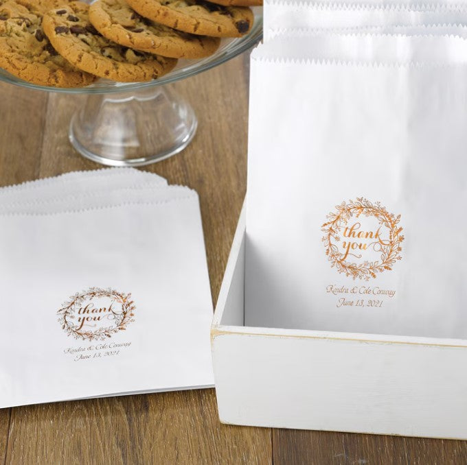 Rustic Personalized Kraft Treat Bags