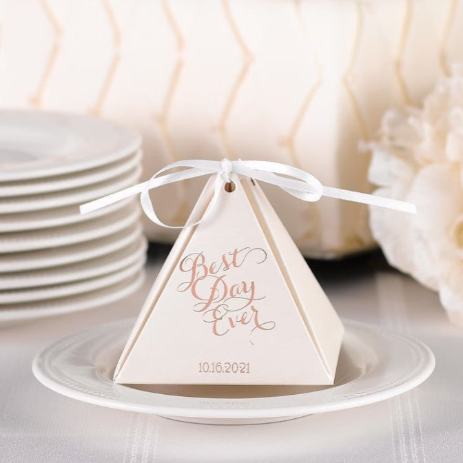 Personalized Pyramid Favor Boxes