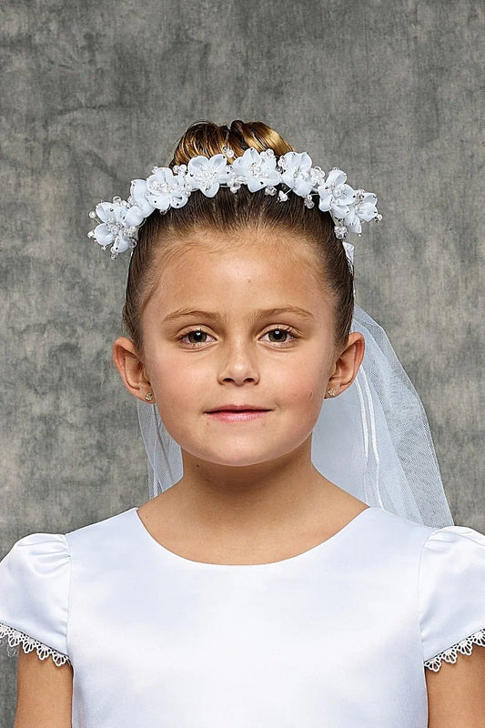 White Flower Pearl Veil