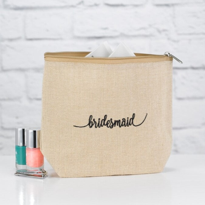 Bridesmaid Natural Cosmetic Bag