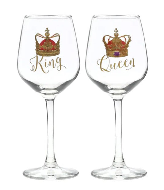 King & Queen Glass Set