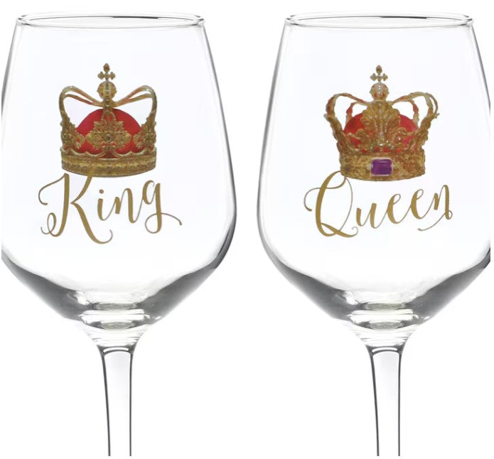 King & Queen Glass Set