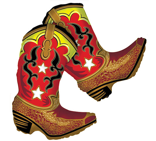 36” Cowboy Boot Foil Balloon, [Premier Gifts and Balloons], Balloons, Premier Gifts 'n Balloons