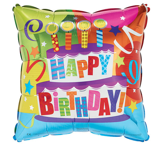 17" Pkg HBD Candles Foil Balloon, [Premier Gifts and Balloons], Balloons, Premier Gifts 'n Balloons