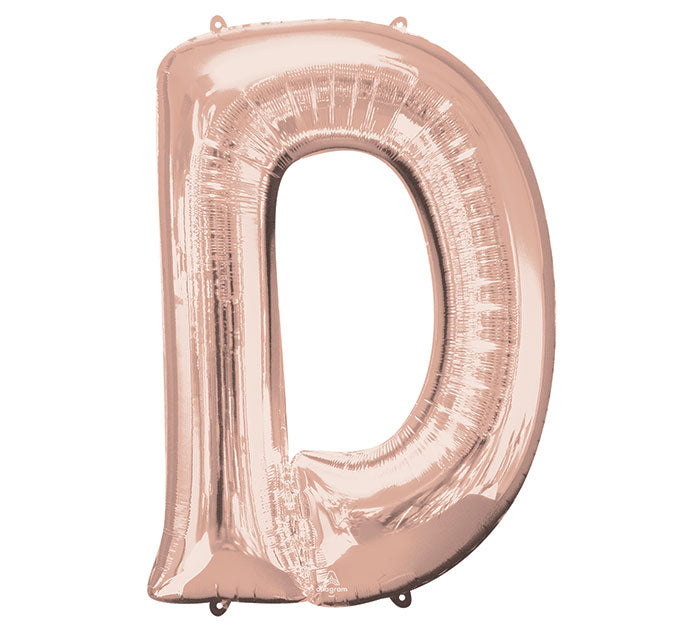 Assorted Pkg Letter Rose Gold Foil Balloon, [Premier Gifts and Balloons], Balloons, Premier Gifts 'n Balloons