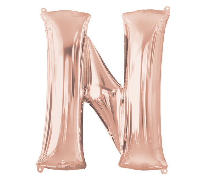 Assorted Pkg Letter Rose Gold Foil Balloon, [Premier Gifts and Balloons], Balloons, Premier Gifts 'n Balloons