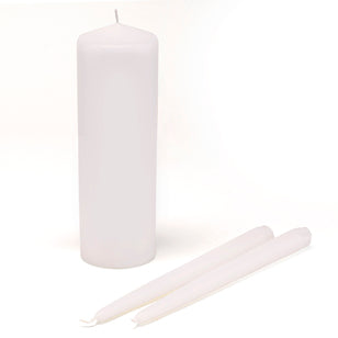 Basic Unity Candle Taper Set White, [Premier Gifts and Balloons], Event Decorations, Premier Gifts 'n Balloons